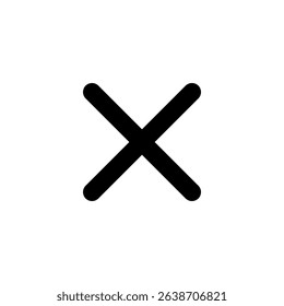 Close icon symbol for apps and websites. Delete sign and symbol. cross sign