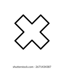 Close icon symbol for apps and websites. Delete sign and symbol. cross sign