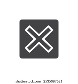Symbol schließen Symbol im ausgefüllten Stil markieren
