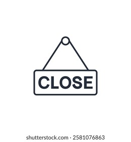 Close icon symbol vector sign isolated on white background illustration for graphic and web design