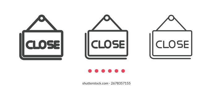 Icono de cierre. Vector de icono de línea delgada