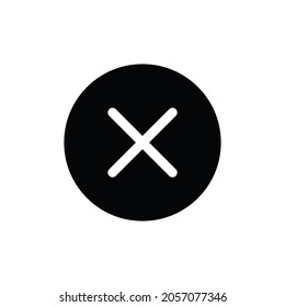 Cerrar vector de icono. Cancelar firma
