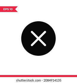 Close icon vector. Cancel sign