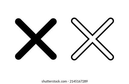 Close icon vector. Delete sign and symbol. cross sign