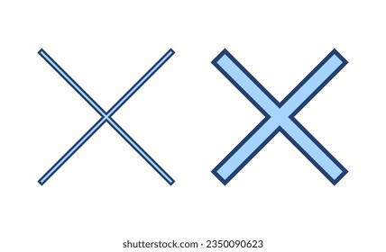 Close icon vector. Delete sign and symbol. cross sign