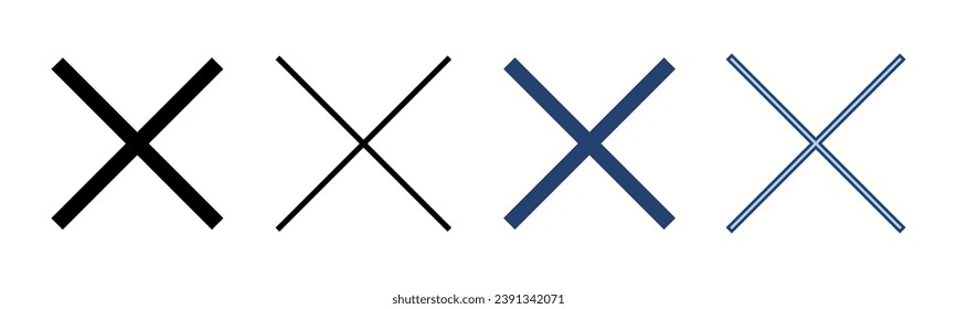 Close icon vector. Delete sign and symbol. cross sign