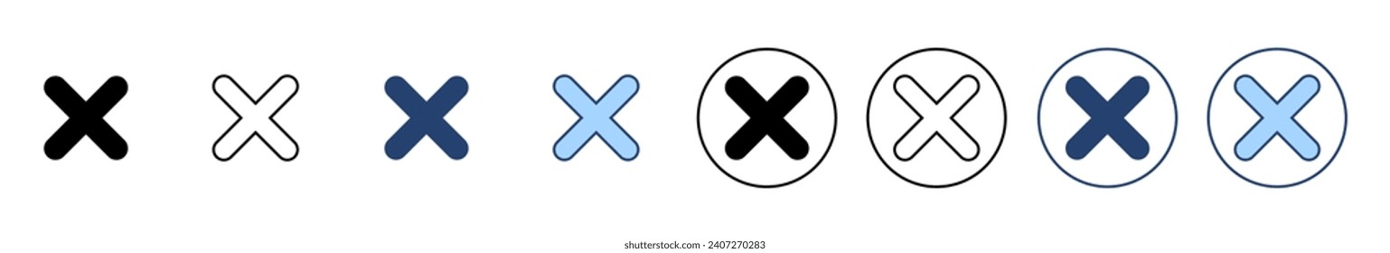 Close icon vector. Delete sign and symbol. cross sign