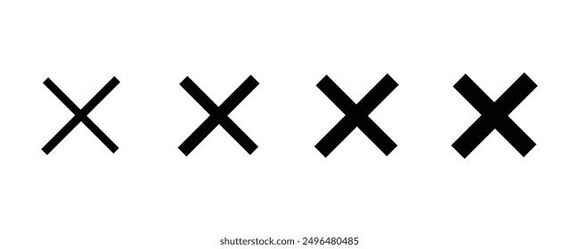 Close icon vector. Delete sign and symbol. Cross sign