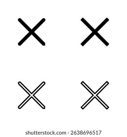 Close icon vector. Delete sign and symbol. cross sign