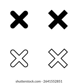 Close icon vector. Delete sign and symbol. cross sign