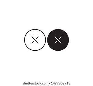 close icon vector design element logo template
