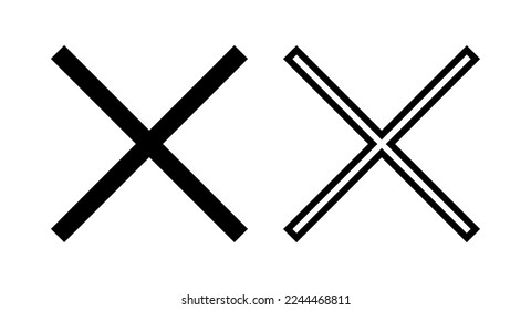 Close icon vector illustration. Delete sign and symbol. cross sign