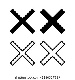 Close icon vector illustration. Delete sign and symbol. cross sign