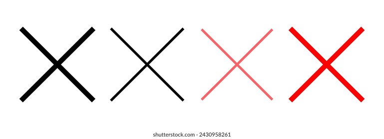 Close icon vector illustration. Delete sign and symbol. cross sign