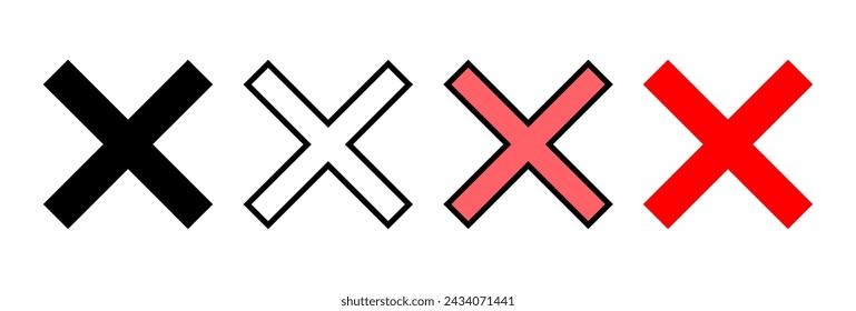 Close icon vector illustration. Delete sign and symbol. cross sign