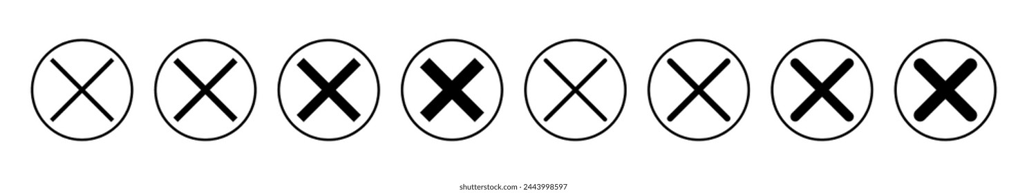 Close icon vector illustration. Delete sign and symbol. cross sign