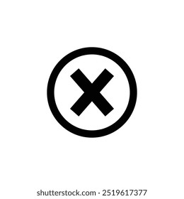 Cerrar Ilustración vectorial de iconos. Signo y símbolo del Borrar. Signo cruzado para interfaces de App y Web, infografías, presentaciones, marketing, etc.