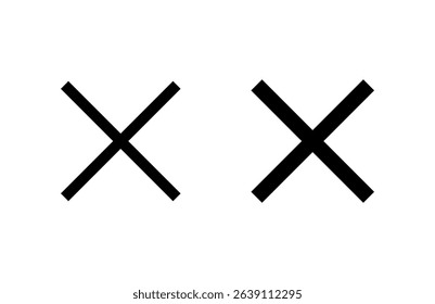 Close icon vector illustration. Delete sign and symbol. cross sign