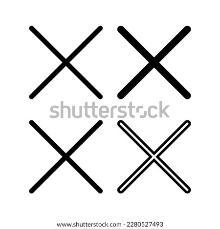 Close icon vector illustration. Delete sign and symbol. cross sign