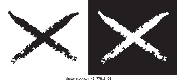 Close icon vector illustration. Close icon on a white and black background.