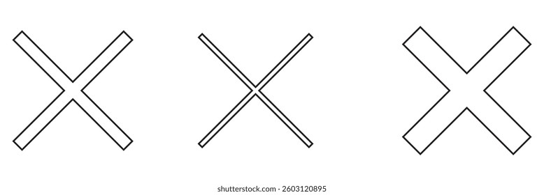 Close icon vector isolated on white background. Delete icon. remove, cancel, exit symbol