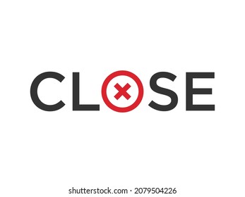 Close icon vector sign. Cancel symbol web design. Error, denied, avoid or wrong data button.