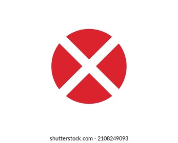 Cerrar la señal del vector de icono. Cancelar el diseño web de símbolos. Error, denegado, evitado o error en el botón de datos.