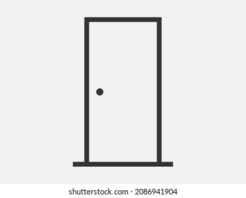 Cerrar la señal del vector de icono. Diseño web de símbolos de iconos de puerta.