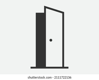 Close icon vector sign. Door icons symbol web design.