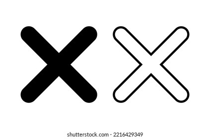 Close icon vector for web and mobile app. Delete sign and symbol. cross sign