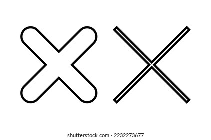 Close icon vector for web and mobile app. Delete sign and symbol. cross sign