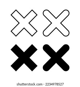 Close icon vector for web and mobile app. Delete sign and symbol. cross sign