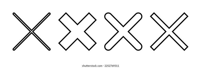 Close icon vector for web and mobile app. Delete sign and symbol. cross sign