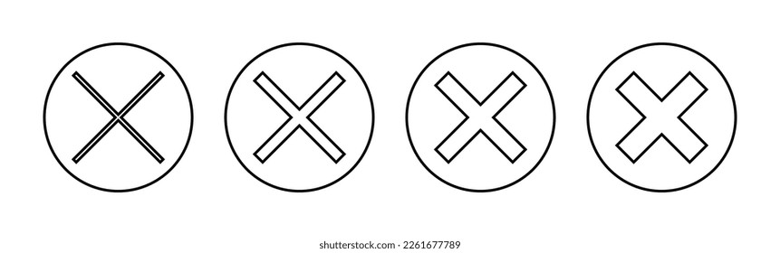 Close icon vector for web and mobile app. Delete sign and symbol. cross sign