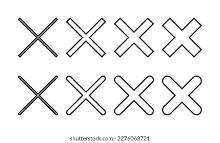 Close icon vector for web and mobile app. Delete sign and symbol. cross sign