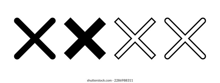 Close icon vector for web and mobile app. Delete sign and symbol. cross sign