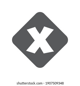 Close icon X logo Concept creative symbol minimalist abstract  vector illustration