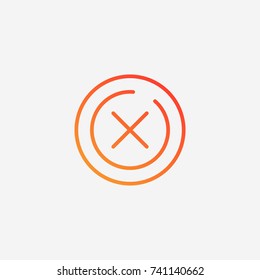 Close icon.gradient illustration isolated vector sign symbol