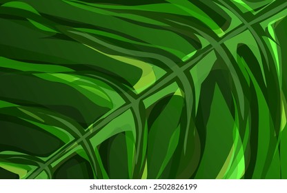 close up illustration of fresh green leaf texture