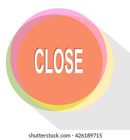 close. Internet template. Vector icon.