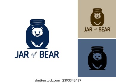 A close up of a jar of bear with a bear face on it. This asset is great for labels, packaging, and products related to honey, confectionery, or cute bear-themed items.