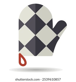 Close up of kitchen protective glove vector icon. Graph symbol for cooking web site design, logo, app, UI