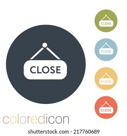 close label sign.