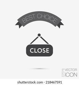 close label sign. symbol icon tablet closed