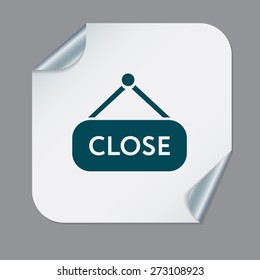 close label sign. symbol icon tablet closed