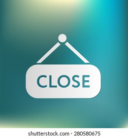 Close Label Sign Symbol Icon Tablet Stock Vector (Royalty Free ...