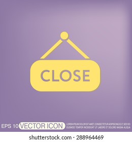 close label sign. symbol icon tablet closed