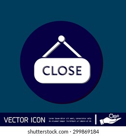 close label sign. symbol icon tablet closed