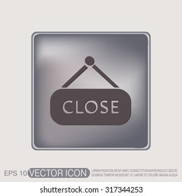 close label sign. symbol icon tablet closed