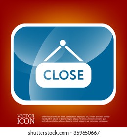 close label sign. symbol icon tablet closed